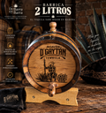 Barrica de 2 litros personalizable con válvula de madera